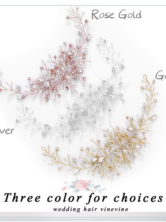 Crystal Bridal Hair Vine Wedding Headpiece main image 5